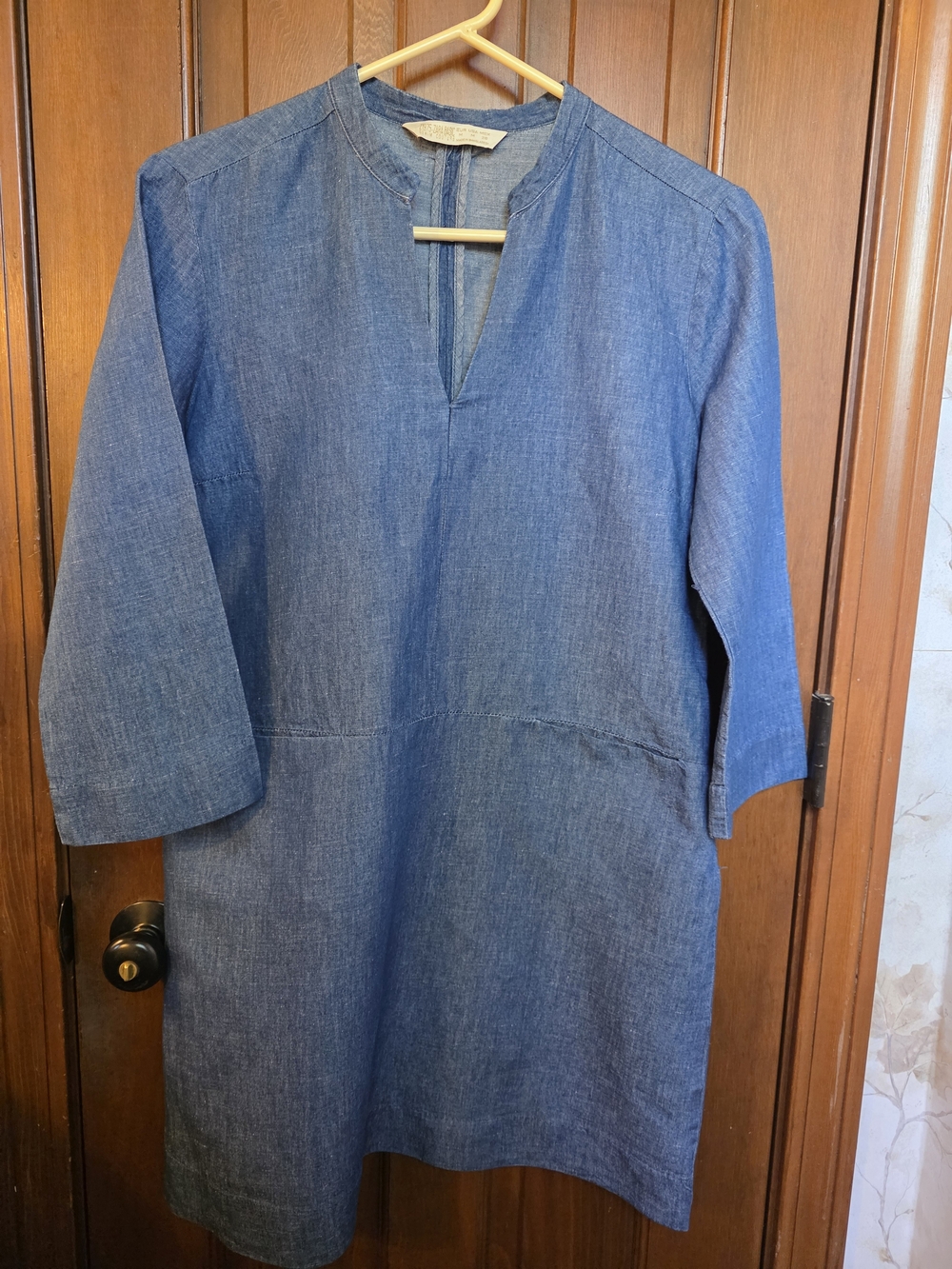 Zara Basics Couture Blue Denim Tunic Dress Size Medium